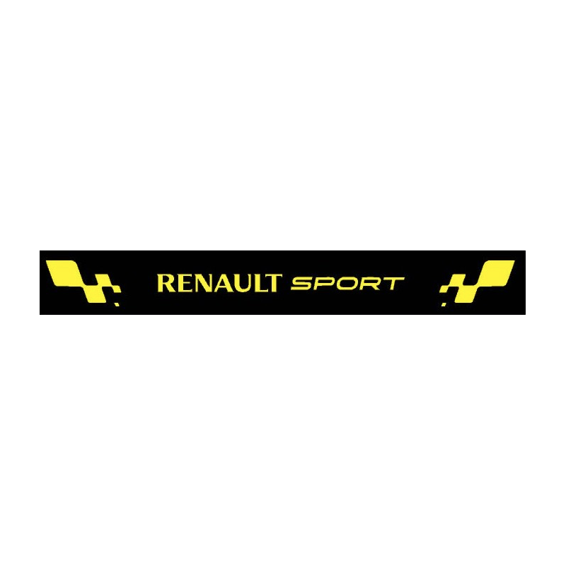 RENAULT SPORT pare soleil noir texte jaune L1300H 200 mm