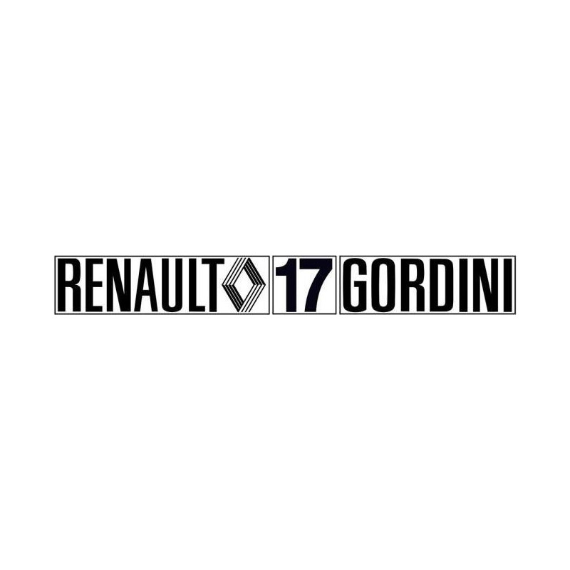 Autocollant Renault 17 gordini noir L 400 H 50 mm