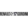 Autocollant Renault 17 gordini noir L 400 H 50 mm