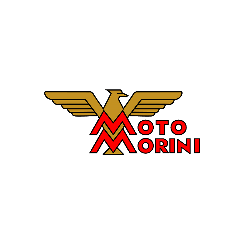 sticker-MORINI Motos logo or/rouge-L80 H 35 mm