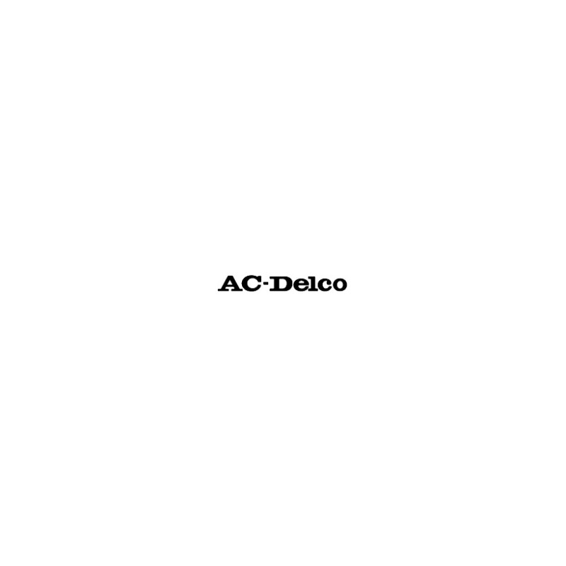 sticker AC DELCO logo texte noir sans fond  blanc L80 H10 mm