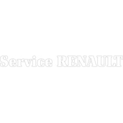 autocollant RENAULT Service Blanc L900 H 80 mm