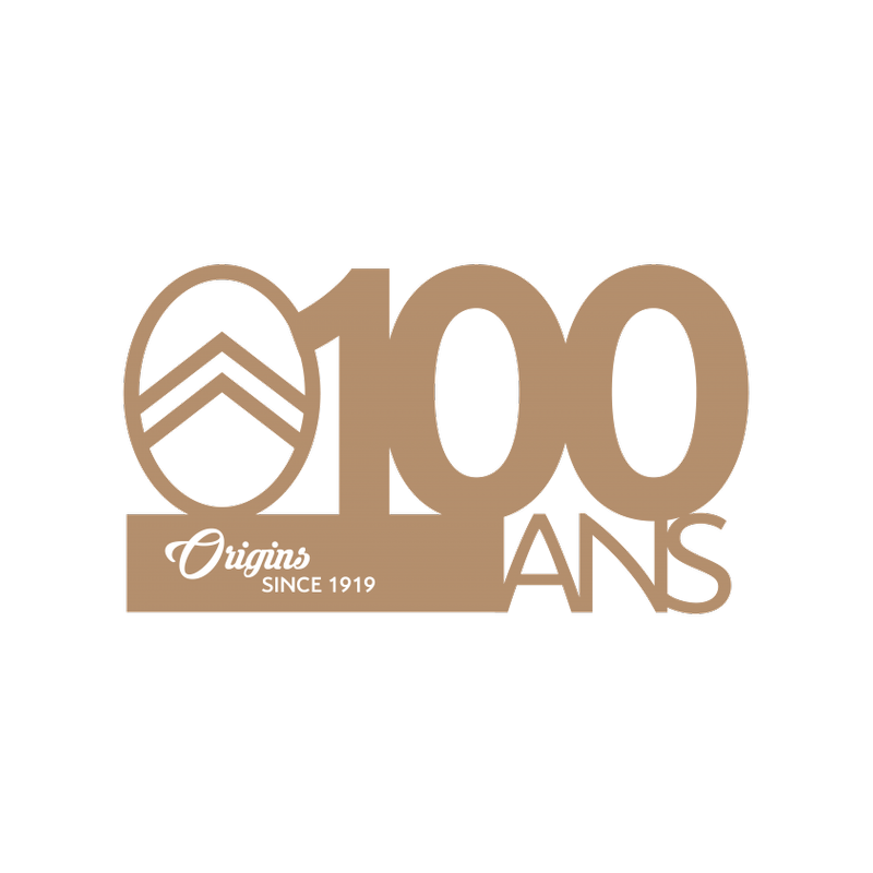 STICKER CITROEN 100 ANS Or L 110 H 60 mm