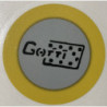 sticker GOTTI centre roue gris cercle jaune diam73 mm