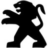 stickers-peugeot-sport lion noir L86 H 90 mm