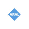 sticker Aral Logo 2000 bleu texte blanc L 80 H 80 mm