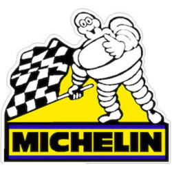 sticker MICHELIN bibendum-damier L260 H235 mm