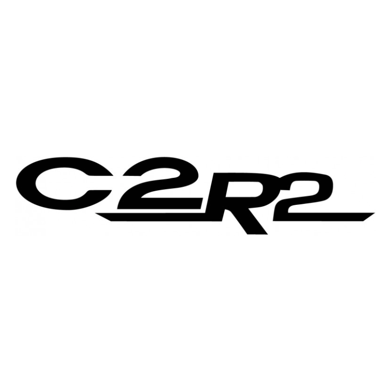 Autocollant CITROEN Logo C2R2 noir L 160 H 35 mm