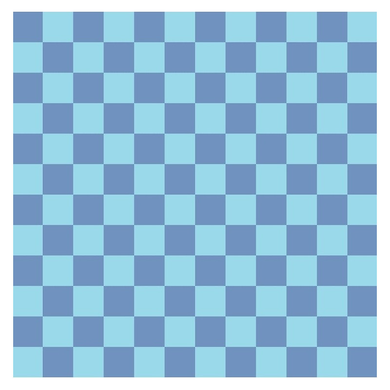 Sticker damier gris argent/bleu azur deco