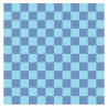 Sticker damier gris argent/bleu azur deco