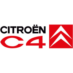 Autocollant CITROEN Logo C4 rouge L 230 H 76 mm