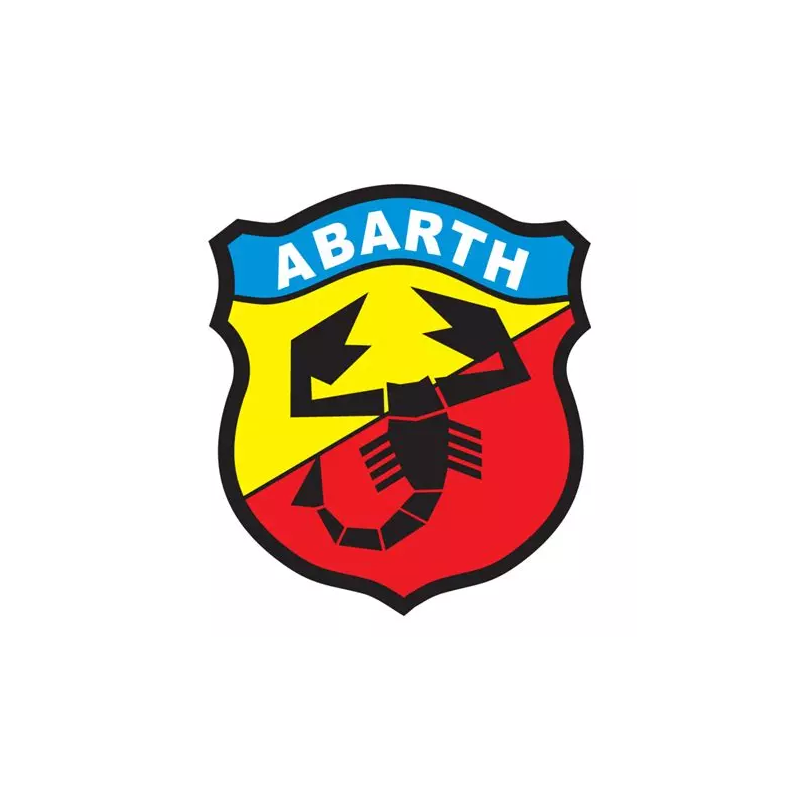 STICKER ABARTH logo bandeau bleu   L70 H75 mm ou sur mesure