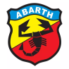 Autocollant ABARTH logo bandeau bleu   L70 H75 mm ou sur mesure