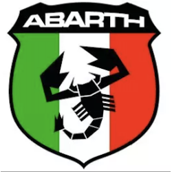 Autocollant ABARTH logo drapeau Italien   L70 H75 mm ou sur mesure