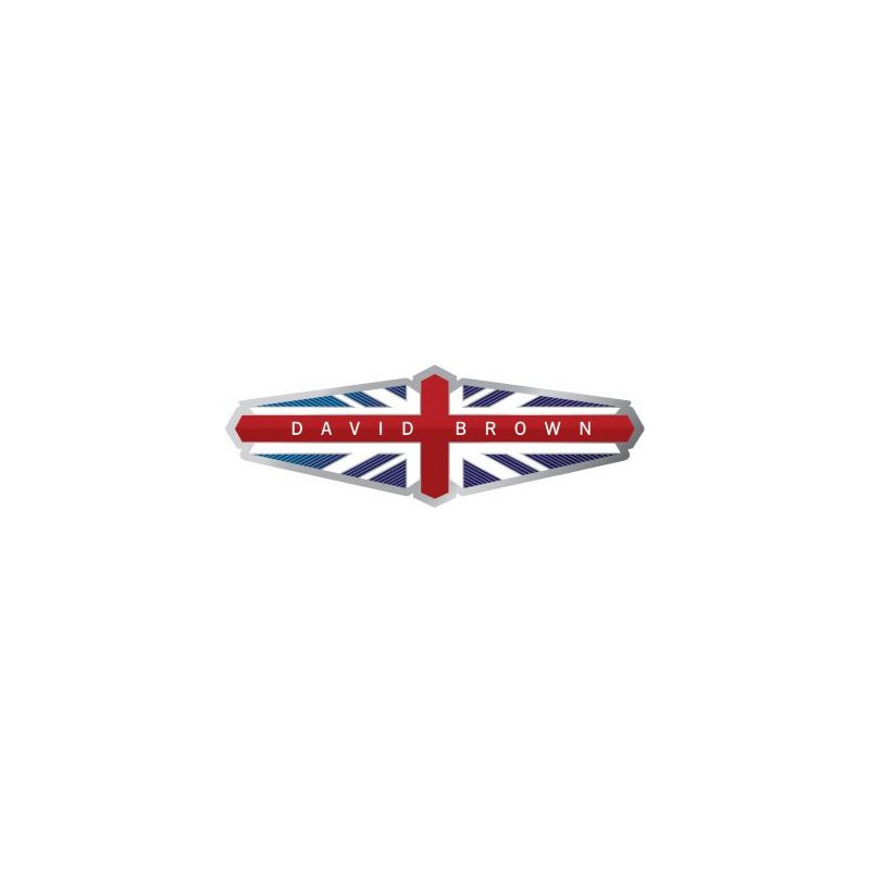 autocollant sticker Logo DAVID-BROWN fond union jack L 130 H 45 mm ou sur mesure