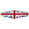 autocollant sticker Logo DAVID-BROWN fond union jack L 130 H 45 mm ou sur mesure