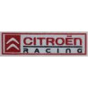 Autocollant CITROEN Racing logo rouge rectangle Blanc  L 70 H 20 mm