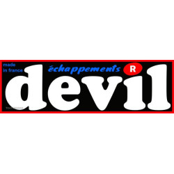 Autocollant DEVIL echappement L 60 H 20 mm