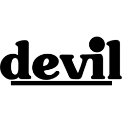 Autocollant DEVIL logo noir...