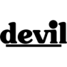 STICKER DEVIL logo noir L 100 H 40 mm