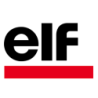 Autocollant ELF logo 1991 fond blanc L 95 H 66 mm