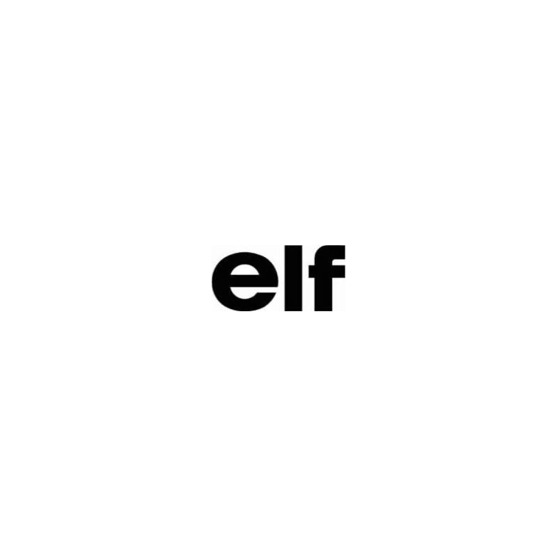 Autocollant ELF logo lettrage noir L 50 H 25 mm