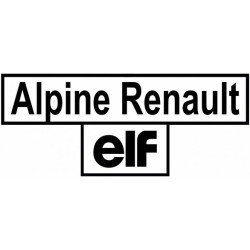 Autocollant ELF ALPINE RENAULT L 100 H 40 mm ou sur mesure