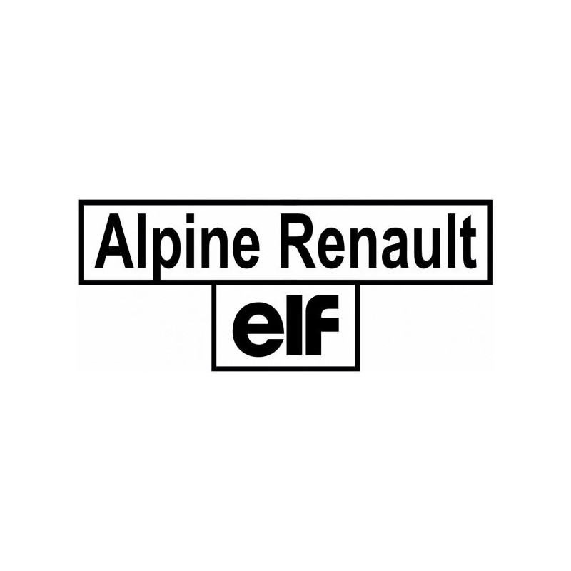 Autocollant ELF ALPINE RENAULT L 100 H 40 mm ou sur mesure