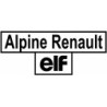 Autocollant ELF ALPINE RENAULT L 100 H 40 mm ou sur mesure