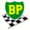 Autocollant BP Logo drapeau damier L 75 H 80 mm