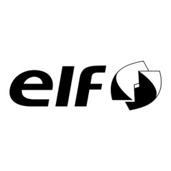 Autocollant ELF logo noir L...