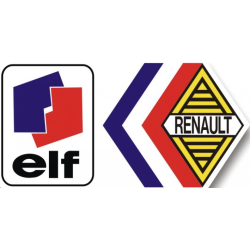 Autocollant ELF-RENAULT logo losange D L 100 H 50 mm