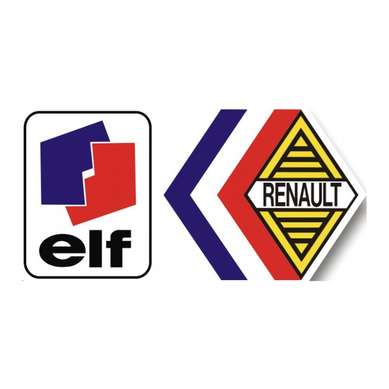 Autocollant ELF-RENAULT logo losange D L 100 H 50 mm