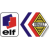 STICKER ELF-RENAULT logo losange D L 100 H 50 mm