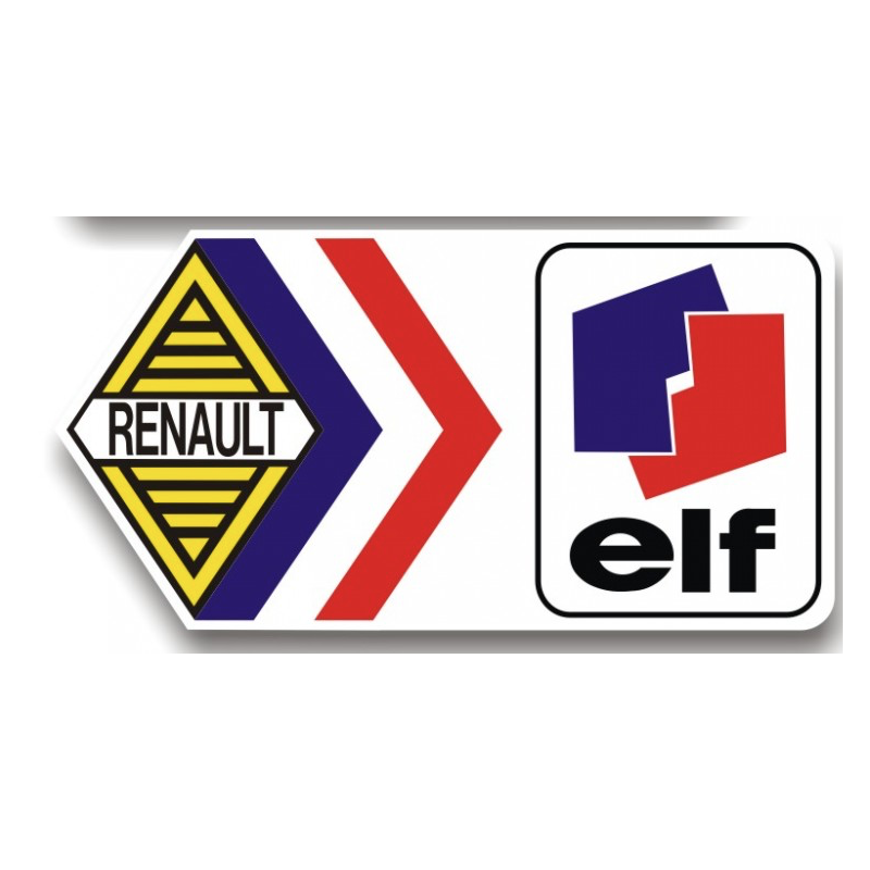 Autocollant ELF-RENAULT logo losange G L 100 H 50 mm