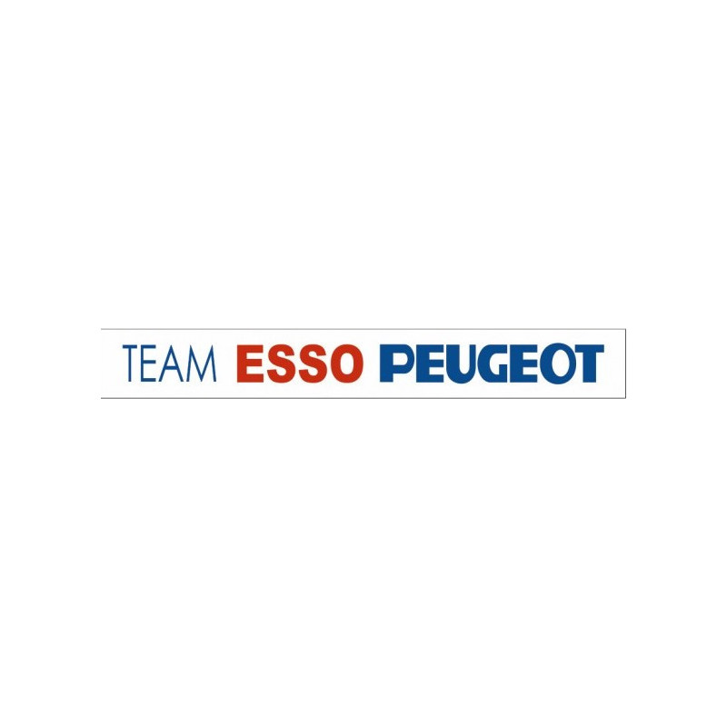 Autocollant ESSO  Team Esso Peugeot  L 575 H 75 mm