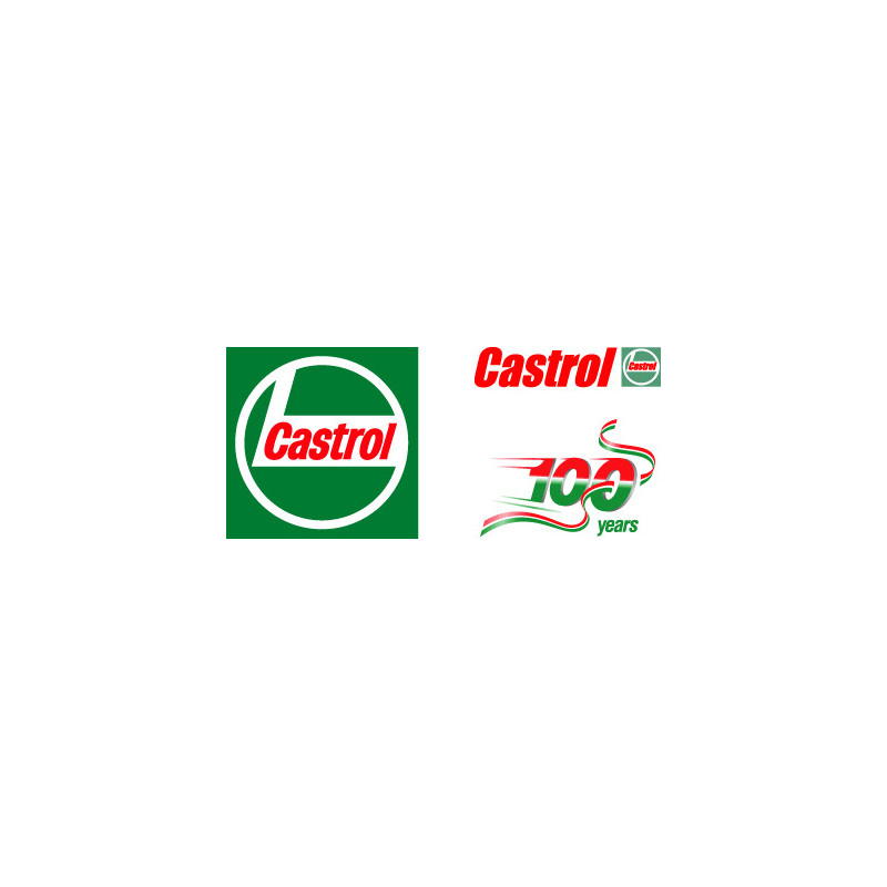 Autocollant CASTROL logo 100 ans  L 70 H 30 mm