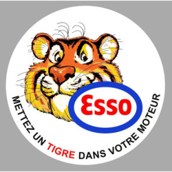 Autocollant ESSO logo Tigre rond diam 50 mm