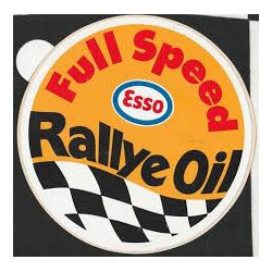 Autocollant ESSO Rallye sport Oil Diam 50 mm