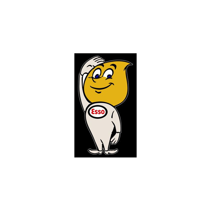 STICKER ESSO  mascotte salut L 40H 100 mm