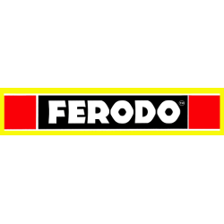 Autocollant FERODO  Logo cadre jaune  L 35 H 17 mm