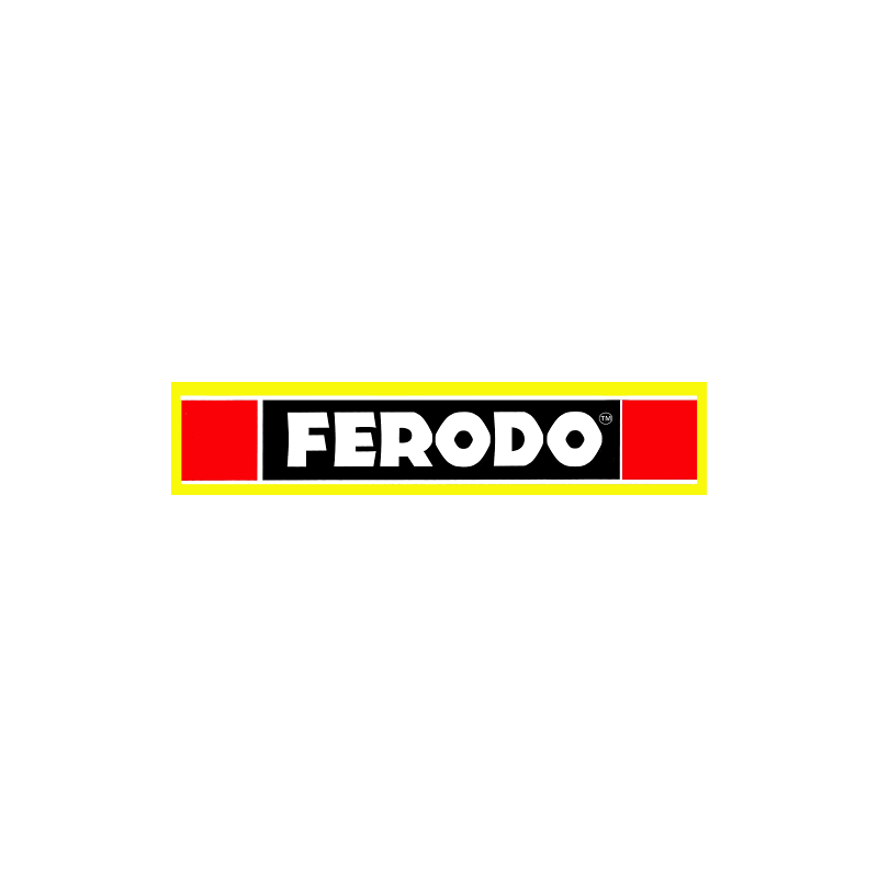 Autocollant FERODO  Logo cadre jaune  L 35 H 17 mm