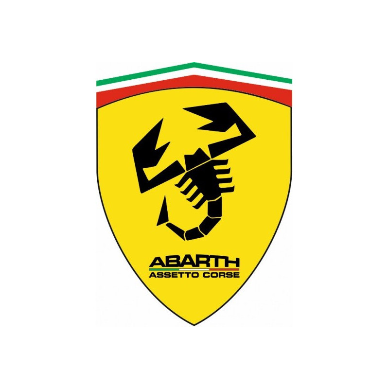 Autocollant ABARTH Italia Assetto Corse  L 100 H 135 mm ou sur mesure