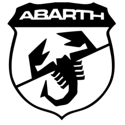 Autocollant ABARTH logo noir adhesif  L70 H 75 mm ou sur mesure