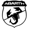 STICKER ABARTH logo noir adhesif dÃƒÂ©coupÃƒÂ© L70 H 75 mm