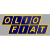 STICKER FIAT Olio Fiat  bleu/jaune  L 155 H 60 mm