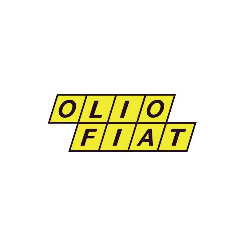 Autocollant FIAT Olio Fiat  jaune  L 155 H 60 mm