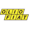 Autocollant FIAT Olio Fiat  jaune  L 155 H 60 mm