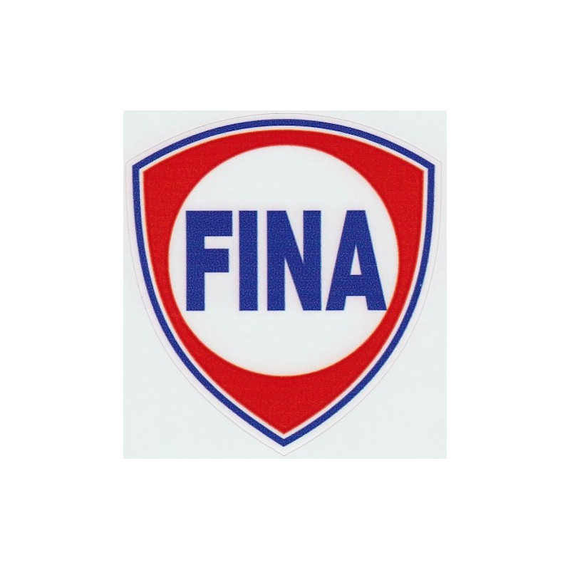 Autocollant FINA logo 1960 L 160 H 170 mm