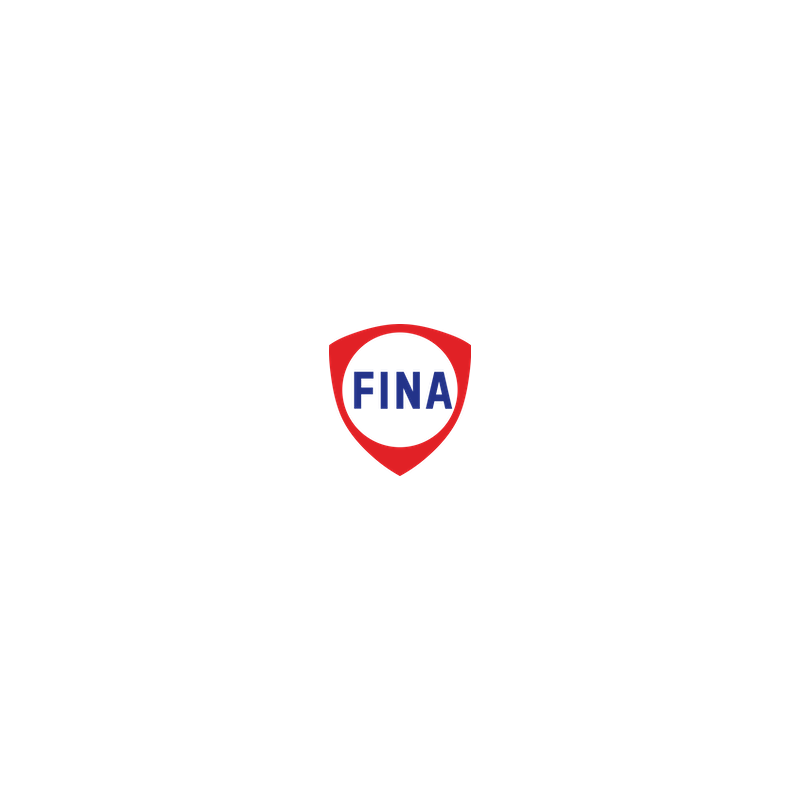 Autocollant FINA logo 1972 L 50 H 53 mm